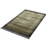 فرش سیزان ZT-73070 زغالی طلایی کلکسیون آروین