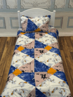 روتختی 1نفره ساتین سیلک 3تکه کد 2174 - تصویر 2