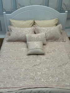 روتختی 2نفره  شانل ابریشم ترک پتینه ژاکارد 9تکه - تصویر 2