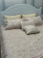 روتختی 2نفره  شانل ابریشم ترک پتینه ژاکارد 9تکه - تصویر 3