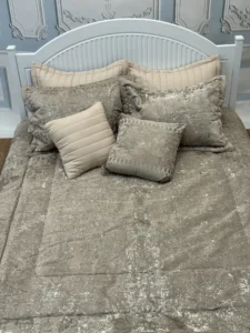 روتختی 2نفره  مخمل شانل گلدوزی 8تکه طرح سوگیل7 - تصویر 2