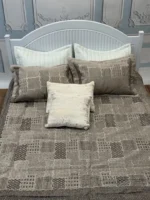 روتختی 2نفره مخمل شانل گلدوزی 8تکه طرح لیون1 - تصویر 2