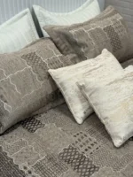 روتختی 2نفره مخمل شانل گلدوزی 8تکه طرح لیون1 - تصویر 4