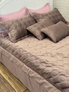 روتختی 2نفره  مخمل شانل گلدوزی 8تکه طرح جیمی کی 08 - تصویر 2