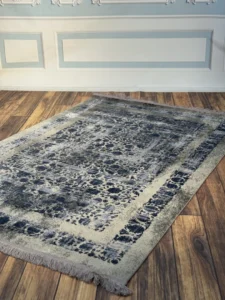 فرش سیزان D-70021 طوسی کلکسیون آرین - تصویر 2