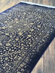 فرش  سیزان ST-12850 سرمه‌ای طلایی کلکسیون رستا - تصویر 2