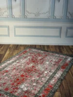 فرش سیزان DL73001 طوسی لاکی کلکسیون آروین - تصویر 2