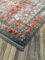 فرش سیزان DL73001 طوسی لاکی کلکسیون آروین - تصویر 5