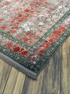 فرش سیزان DL73001 طوسی لاکی کلکسیون آروین - تصویر 5