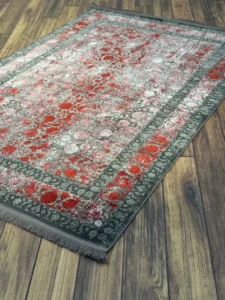 فرش سیزان DL73001 طوسی لاکی کلکسیون آروین - تصویر 4