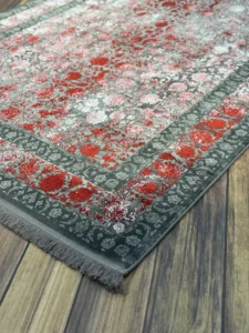 فرش سیزان DL73001 طوسی لاکی کلکسیون آروین - تصویر 3