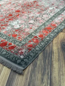 فرش سیزان DL73001 طوسی لاکی کلکسیون آروین - تصویر 6