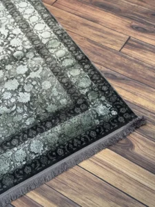 فرش  سیزان DG-73001 طوسی سبز کلکسیون آروین - تصویر 2