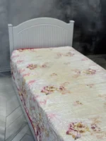 پتو یک نفره زمستانه خارجی دو رو طرح گل گلبهی - تصویر 3