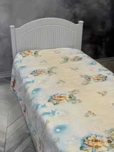 پتو 1 نفره زمستانه خارجی دو رو  طرح آبی روشن - تصویر 5