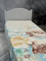 پتو 1 نفره زمستانه خارجی دو رو  طرح آبی روشن - تصویر 3