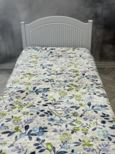 پتو 1 نفره زمستانه خارجی دو رو  طرح گل بنفش - تصویر 2