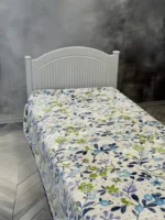 پتو 1 نفره زمستانه خارجی دو رو  طرح گل بنفش - تصویر 5