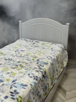 پتو 1 نفره زمستانه خارجی دو رو  طرح گل بنفش - تصویر 4