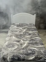 پتو 1 نفره زمستانه خارجی دو رو  طرح طوسی نقره ای - تصویر 6