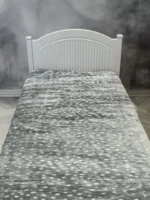 پتو 1 نفره زمستانه خارجی دو رو  طرح طوسی نقره ای - تصویر 4