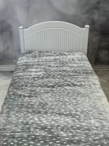 پتو 1 نفره زمستانه خارجی دو رو  طرح طوسی نقره ای - تصویر 4