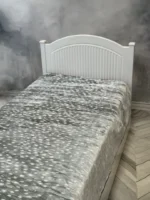 پتو 1 نفره زمستانه خارجی دو رو  طرح طوسی نقره ای - تصویر 3