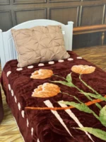 پتو 1نفره 2.20*1.60 زمستانه نرمین طرح 87 رنگ 30 پلی استر 2.200کیلوگرمی - تصویر 3