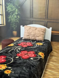 پتو 1نفره 2.20*1.60 زمستانه نرمین طرح 3 رنگ 35 پلی استر 2.200کیلوگرمی - تصویر 2