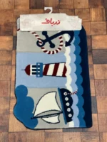 پادری فرش زرباف طرح ملوان آبی پسر - تصویر 2