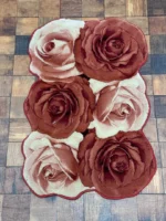 پادری فرش 90*60 زرباف طرح رزمینیاتوری قرمز - تصویر 2