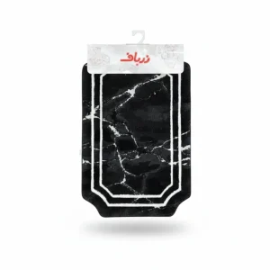 پادری فرش زرباف طرح ماربل مشکی