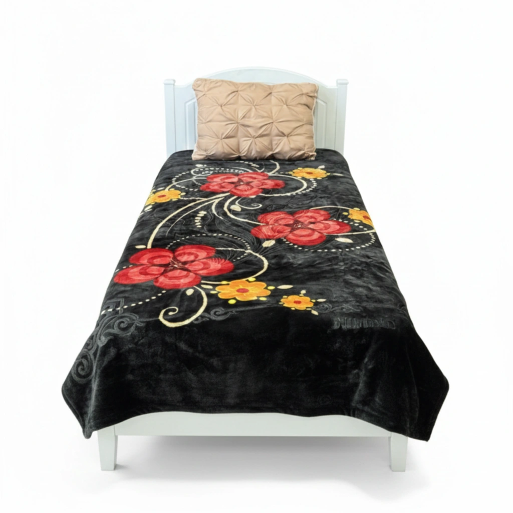 03401033 پتو 1نفره 2.20*1.60 زمستانه نرمین طرح 3 رنگ 35 پلی استر 2.200کیلوگرمی - تصویر 1