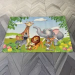 قالیچه فوم دار فانتزی پشت ترمز طرح باغ وحش حیوانات - تصویر 5