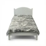 پتو 1 نفره زمستانه خارجی دو رو  طرح طوسی نقره ای