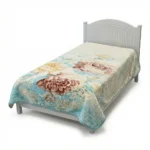 پتو 1 نفره زمستانه خارجی دو رو  طرح آبی روشن