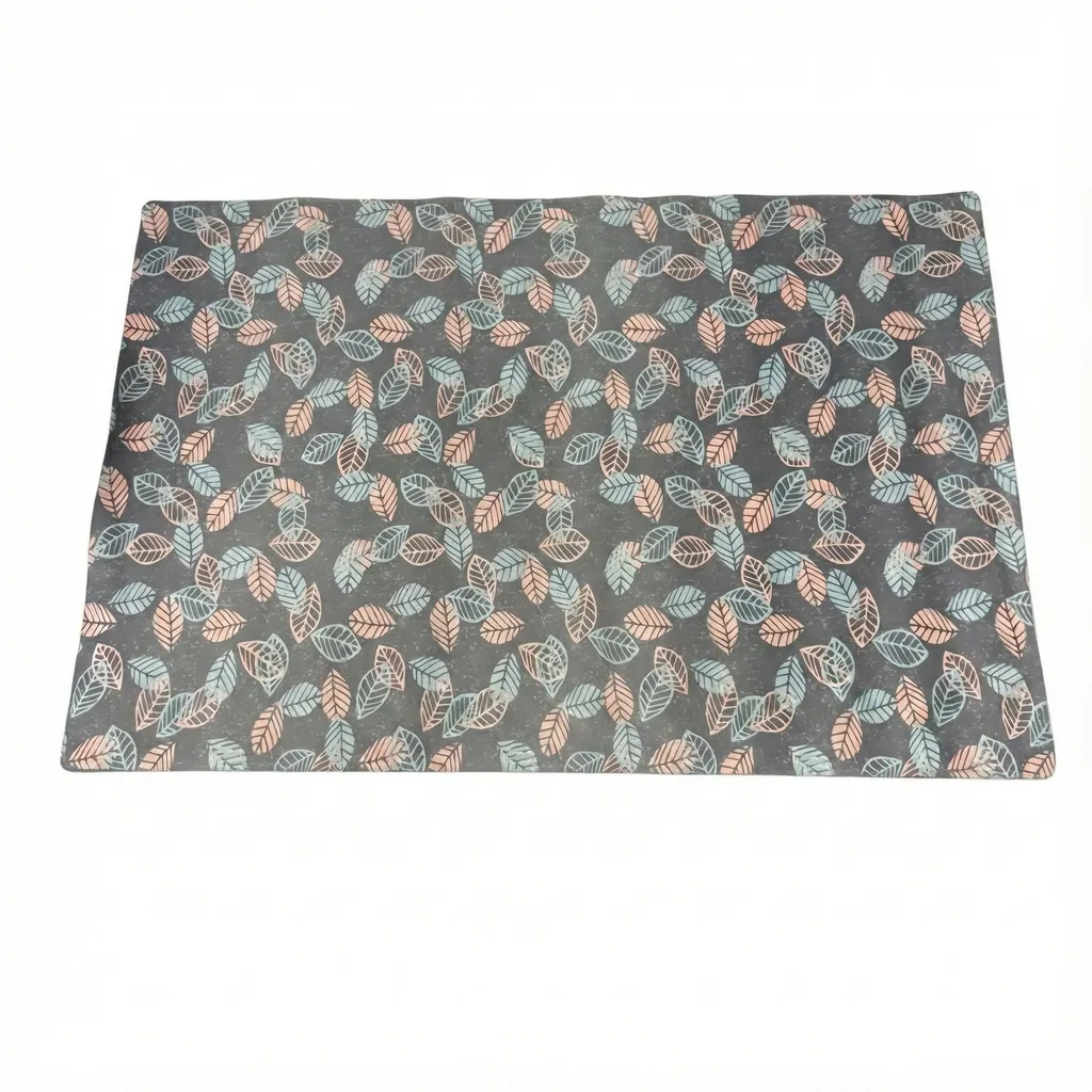 03416303 قالیچه اکونومی فانتزی پشت ترمز طرح برگ صورتی - تصویر 1