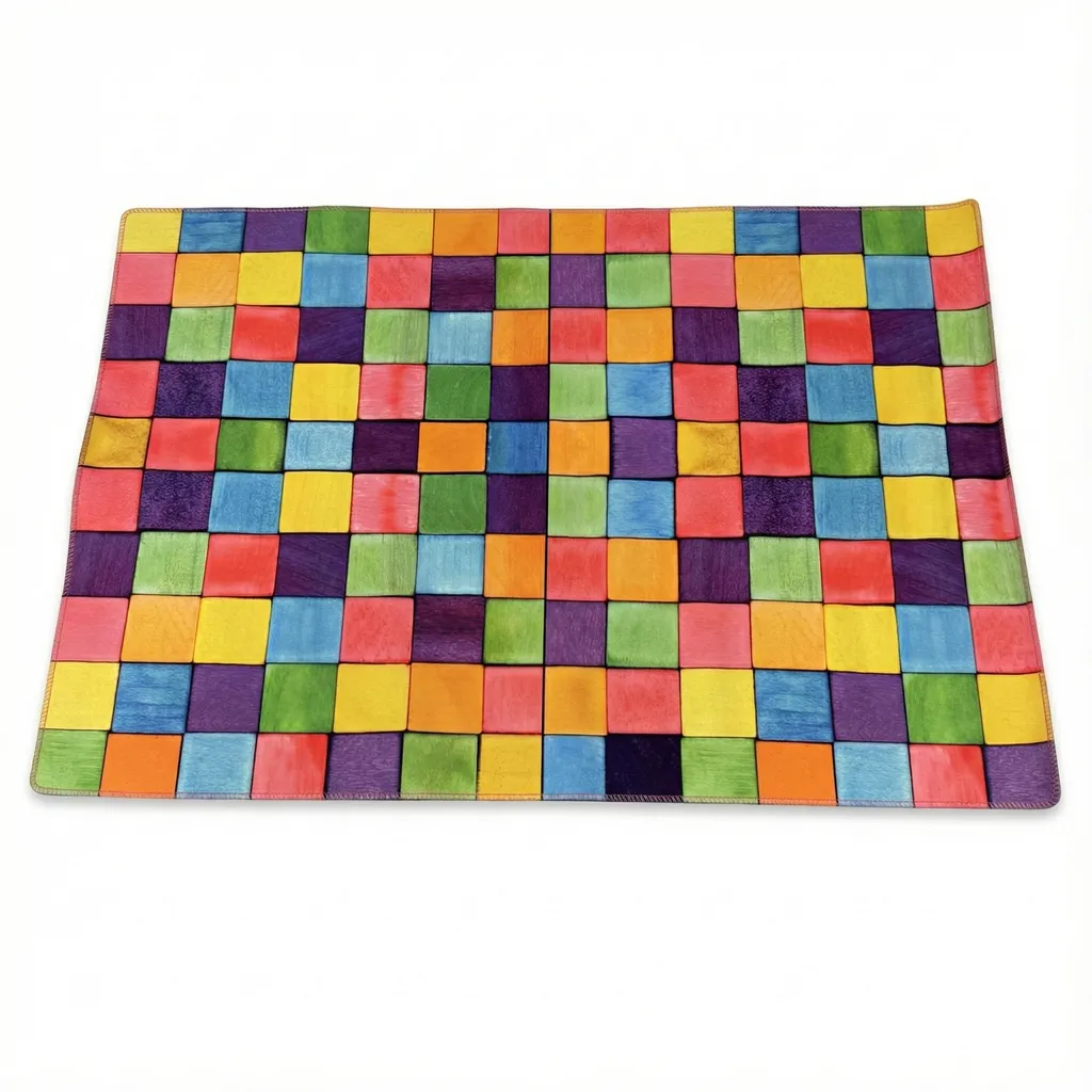 03405170 قالیچه چوغا فانتزی پشت ترمز طرح شطرج - تصویر 1