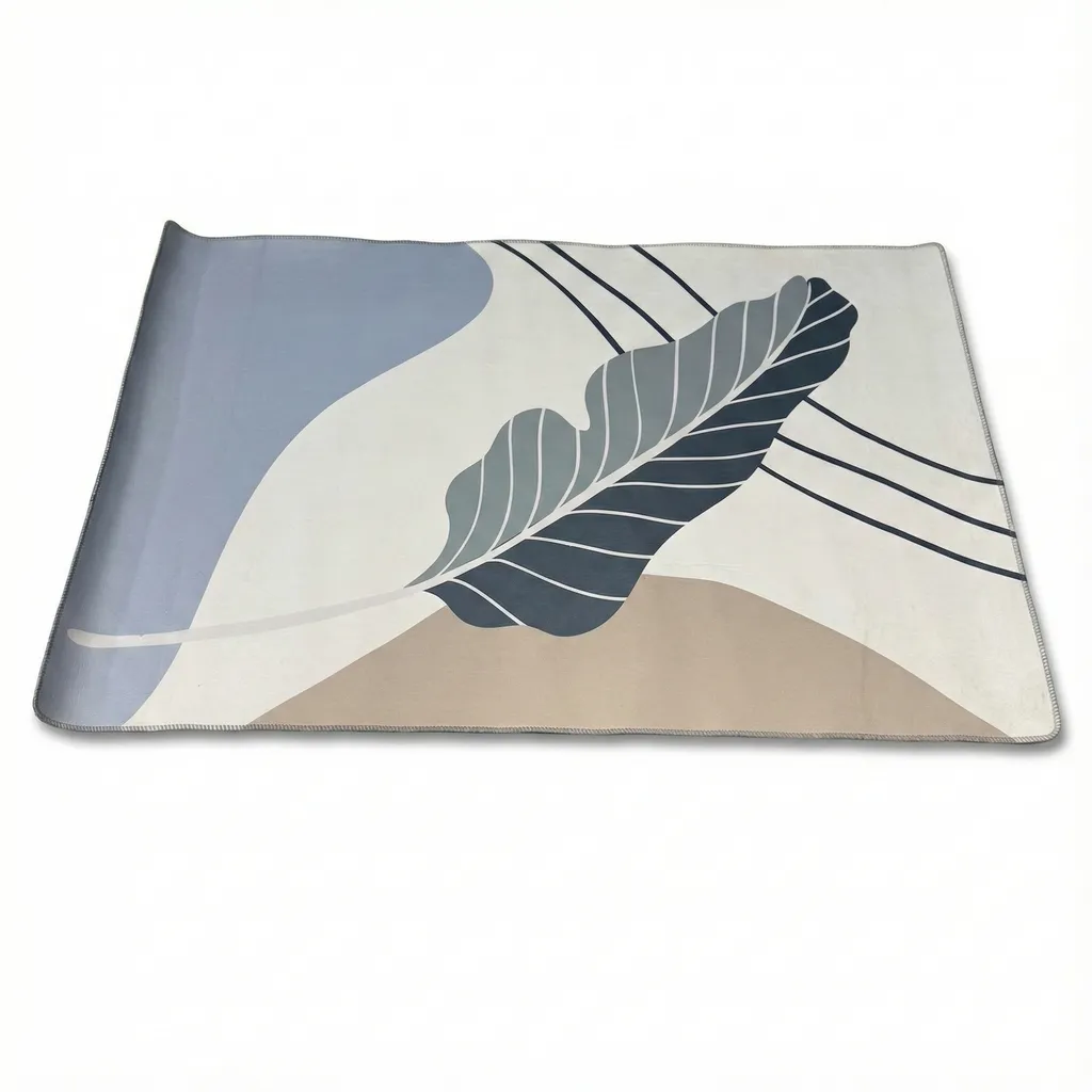 03416297 قالیچه فوم دار فانتزی پشت ترمز طرح برگ و موج - تصویر 1