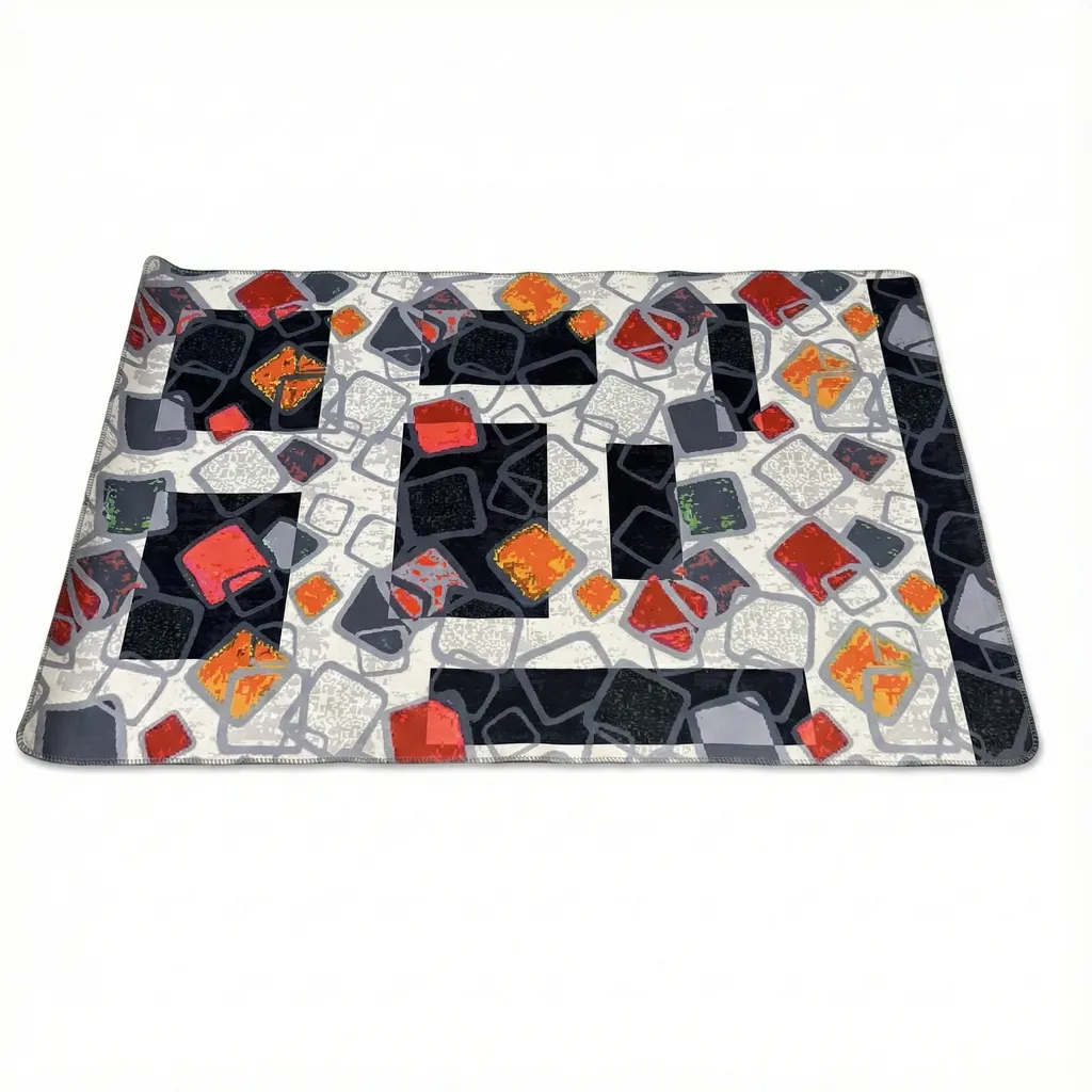 03416298 قالیچه فوم دار فانتزی پشت ترمز طرح هندسی - تصویر 1