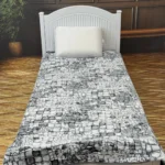 پتو 1 نفره زمستانه خارجی دو رو  طرح رز مشکی - تصویر 5