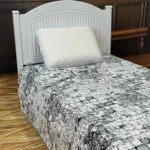 پتو 1 نفره زمستانه خارجی دو رو  طرح رز مشکی - تصویر 3