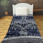 پتو 1 نفره زمستانه خارجی دو رو طرح هندسی - تصویر 2