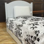 پتو 1 نفره زمستانه خارجی دو رو  طرح شکوفه مشکی - تصویر 6