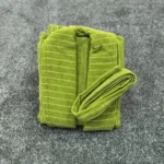 حوله تن پوش پالتویی برق لامع لوزان زیتونی - تصویر 2