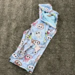 حوله تن پوش پالتویی کودک برق لامع لبوبو آبی - تصویر 2