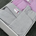 سرویس کامل حوله دونفره هارمونی یاسی طوسی - تصویر 4