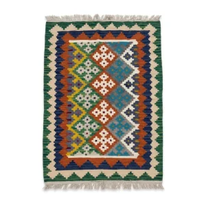 گلیم دستبافت  1.5*1 پشم گوسفندی کد 001